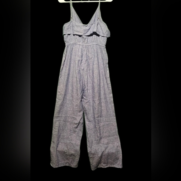Guess Chambray Size Small Jumpsuit EUC PTP 19 - Inseam 29 - Waist Stretch To 36 - Picture 4 of 4